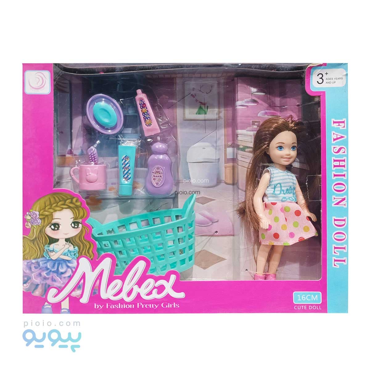 عروسک دختر کوچولو MELEX با لوازم حمام آیتم 185C