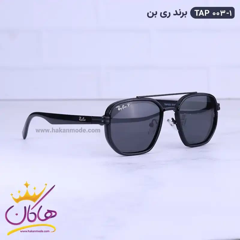 عینک آفتابی ری بن مردانه مشکی TAP 003/1 — تصویر ۳