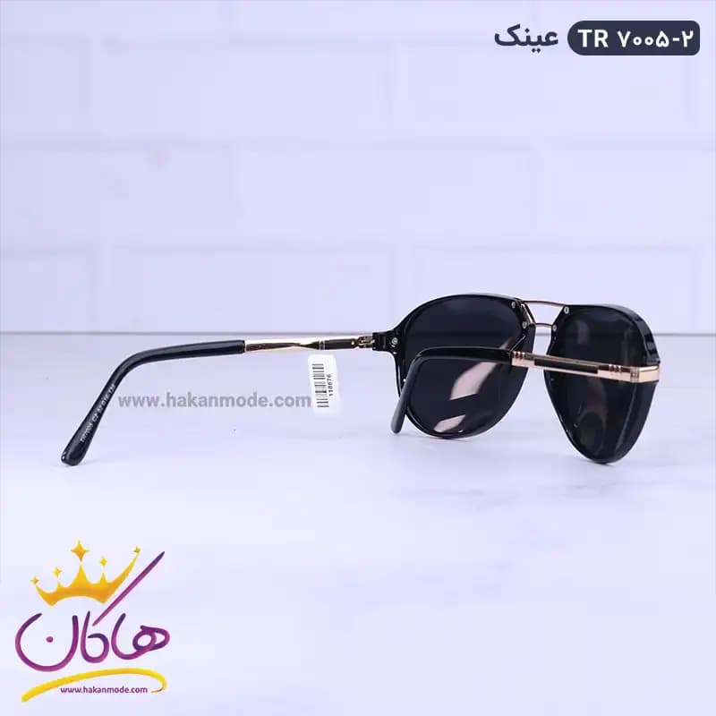 عینک آفتابی مردانه خلبانی طلایی TR 7005/2 — تصویر ۳