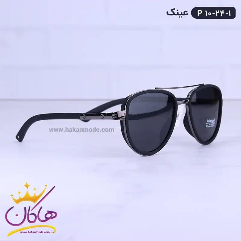 عینک آفتابی مردانه مشکی پلاریزه P 10-24/1 — تصویر ۳