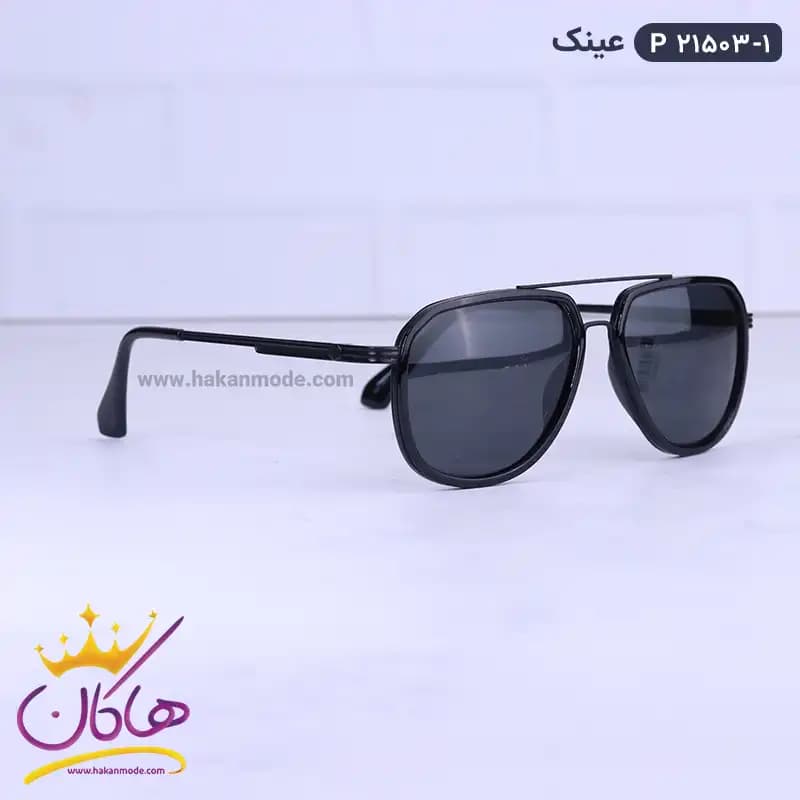 عینک آفتابی مردانه تمام مشکی D 21503/1 — تصویر ۳