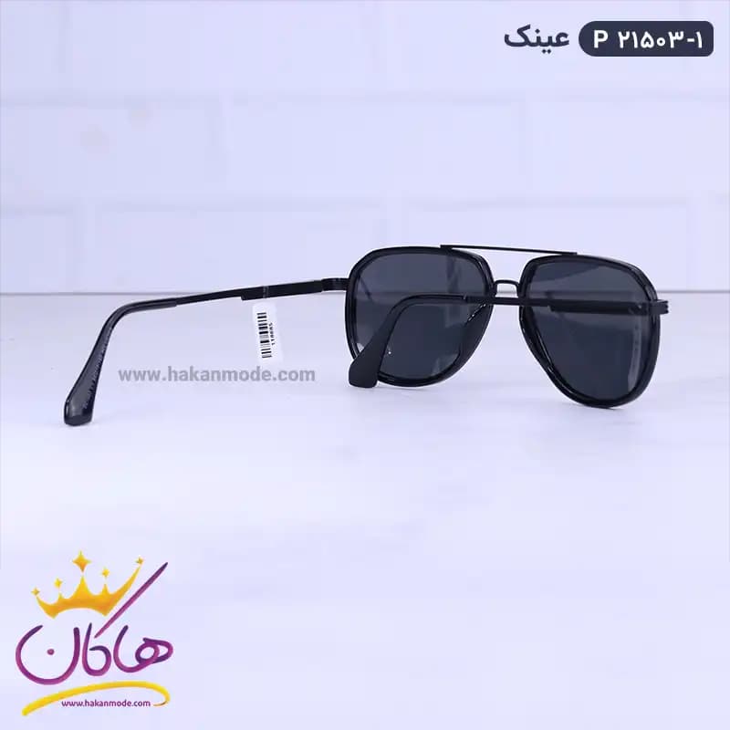 عینک آفتابی مردانه تمام مشکی D 21503/1 — تصویر ۴