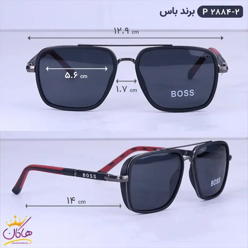 عینک آفتابی باس مردانه مشکی P 2884/2 — تصویر ۲