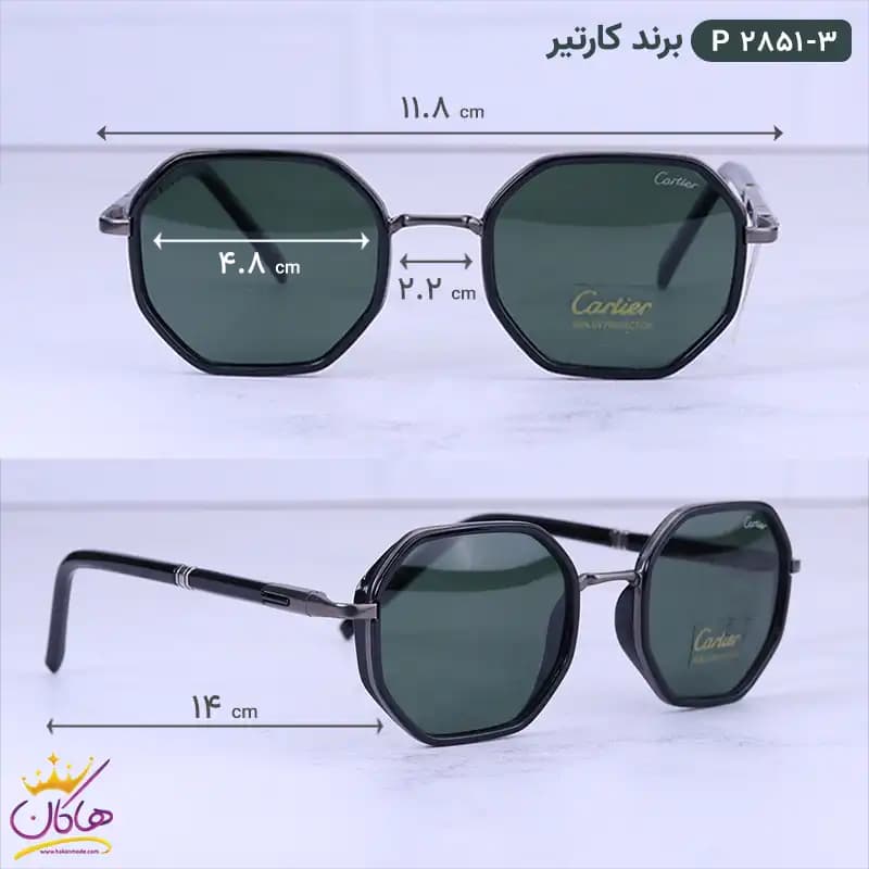 عینک آفتابی کارتیر مردانه دودی P 2851/3 — تصویر ۲