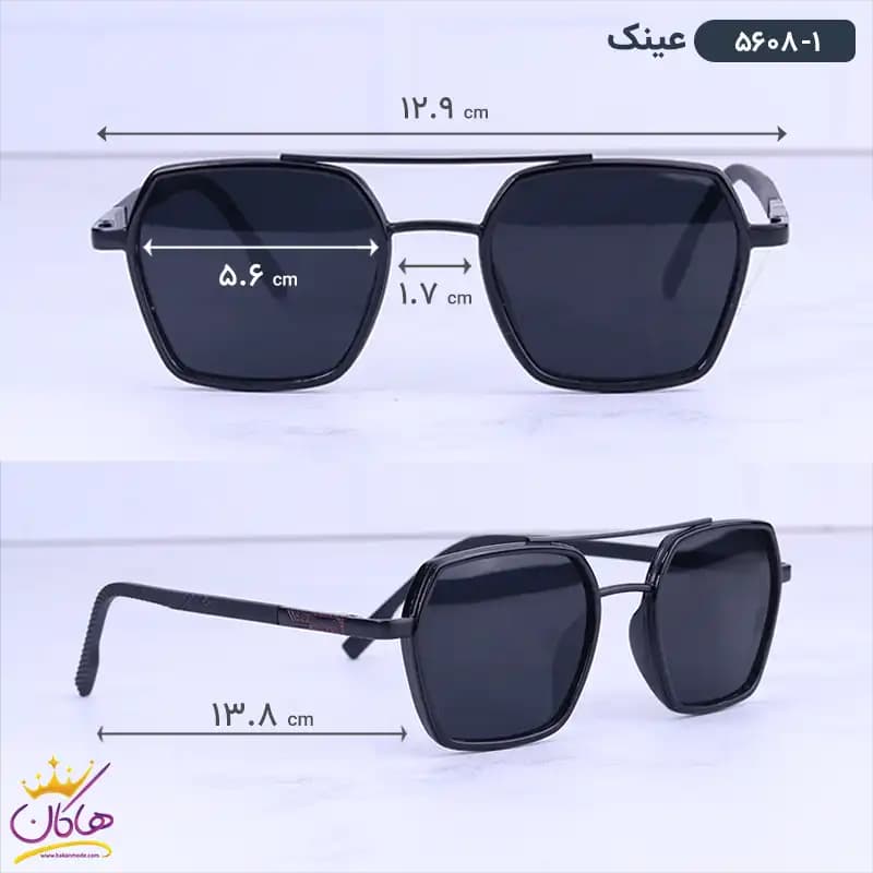 عینک آفتابی مردانه مشکی 5608/1 — تصویر ۲