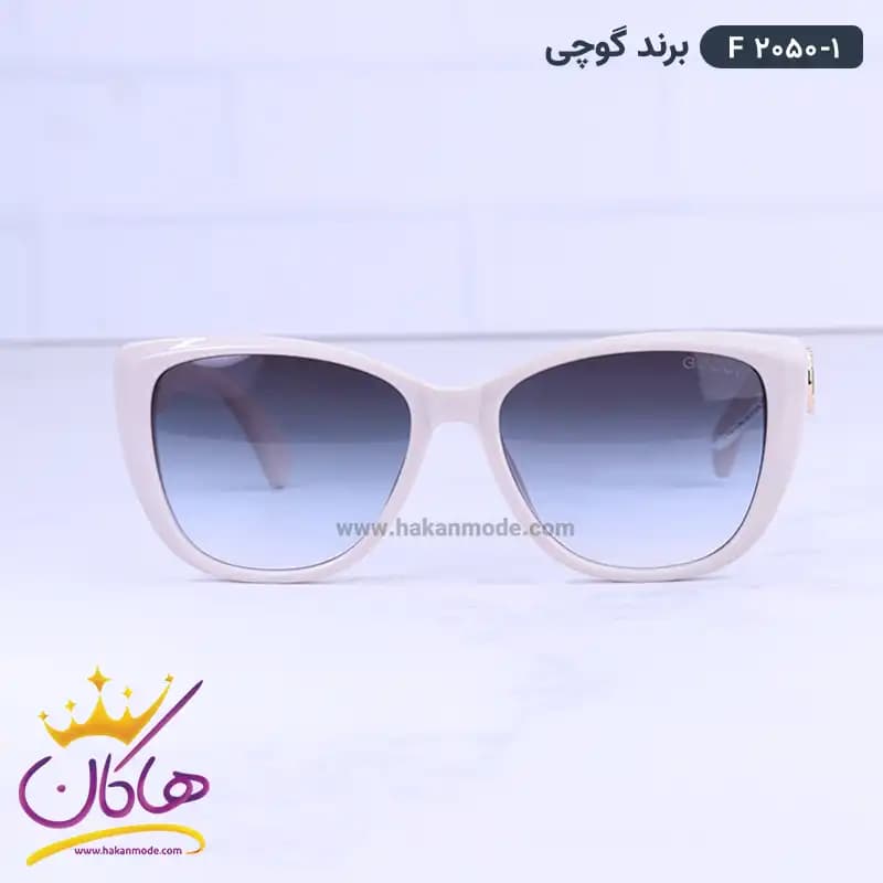 عینک آفتابی گوچی زنانه گربه ای سفید f 2050/1