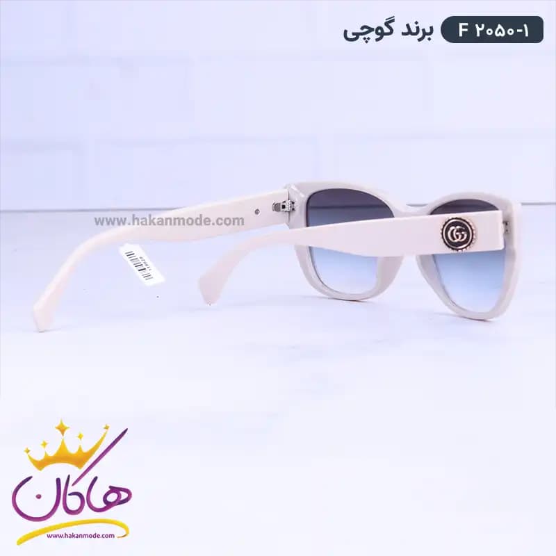 عینک آفتابی گوچی زنانه گربه ای سفید f 2050/1 — تصویر ۴