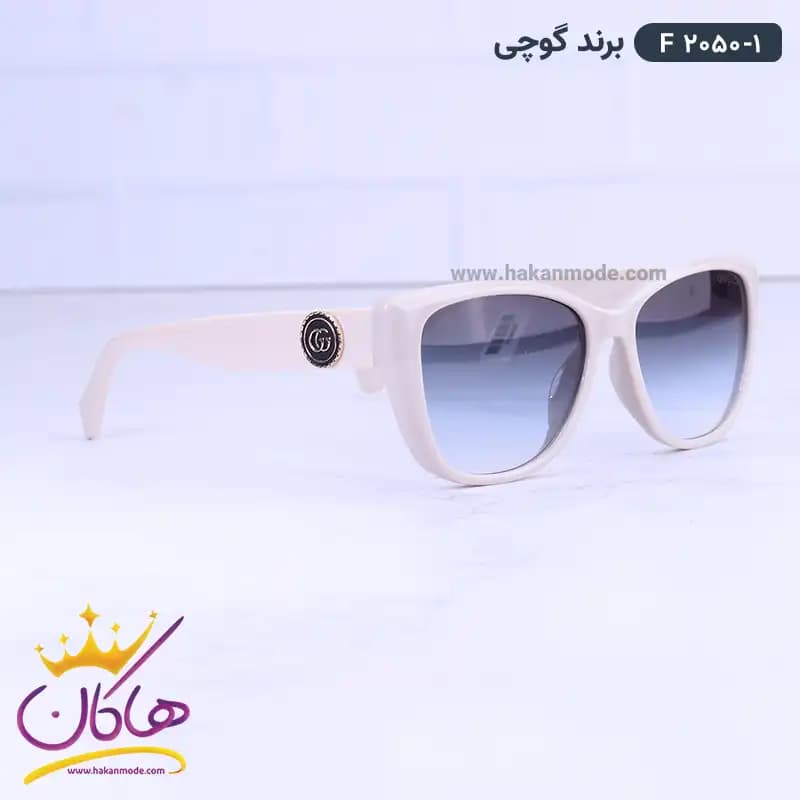 عینک آفتابی گوچی زنانه گربه ای سفید f 2050/1 — تصویر ۳