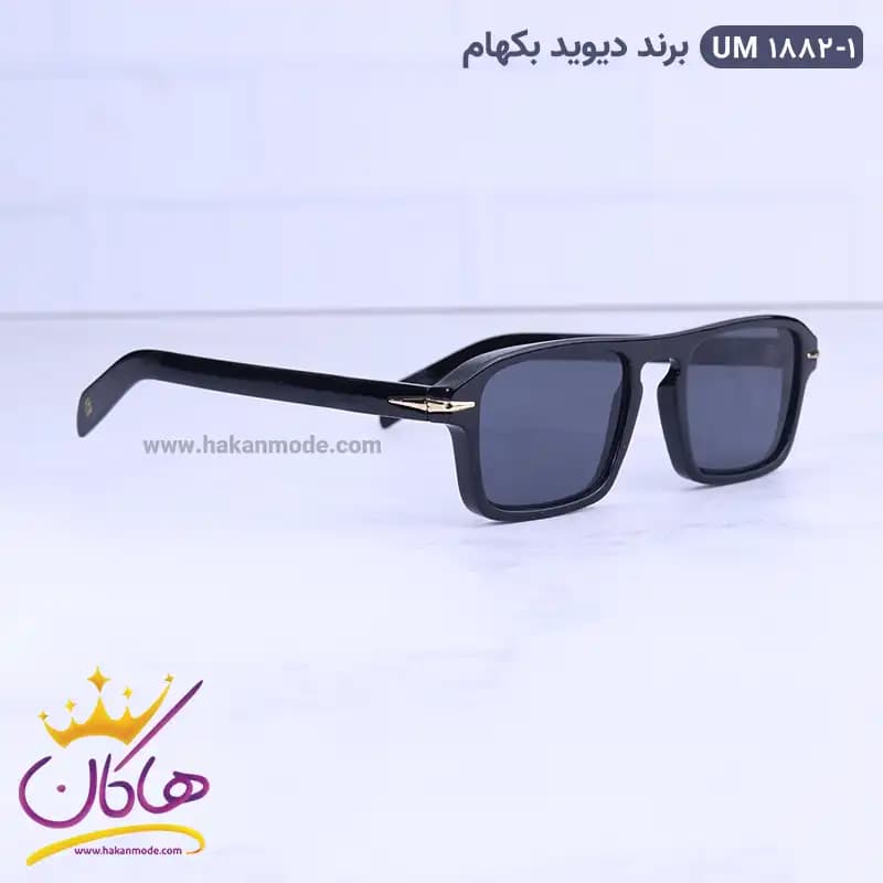 عینک آفتابی دیوید بکام مردانه مشکی um 1882/1 — تصویر ۴