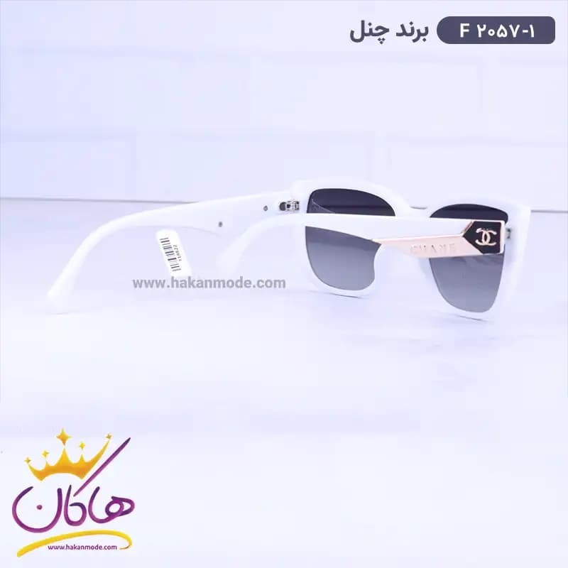 عینک آفتابی شنل زنانه سفید f 2057/1 — تصویر ۳