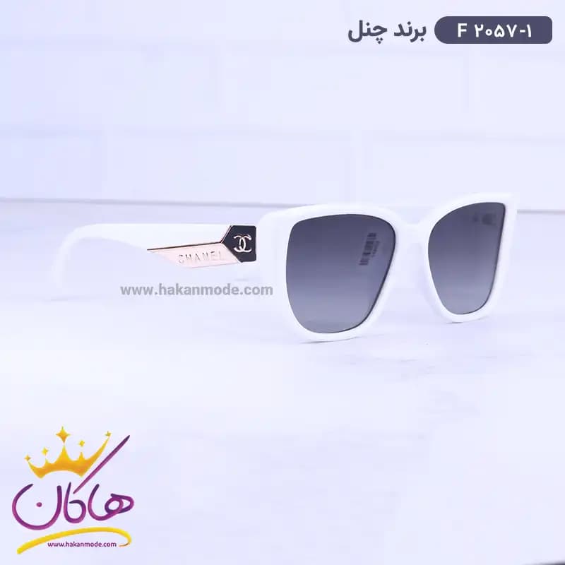عینک آفتابی شنل زنانه سفید f 2057/1 — تصویر ۴