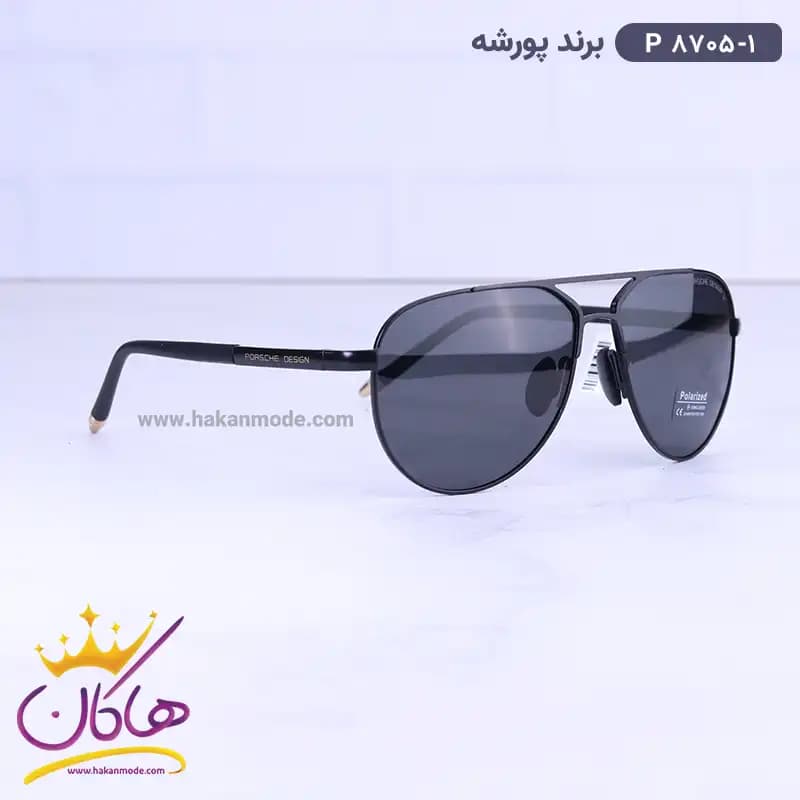عینک آفتابی مردانه پورشه مشکی P 8705/1 — تصویر ۴