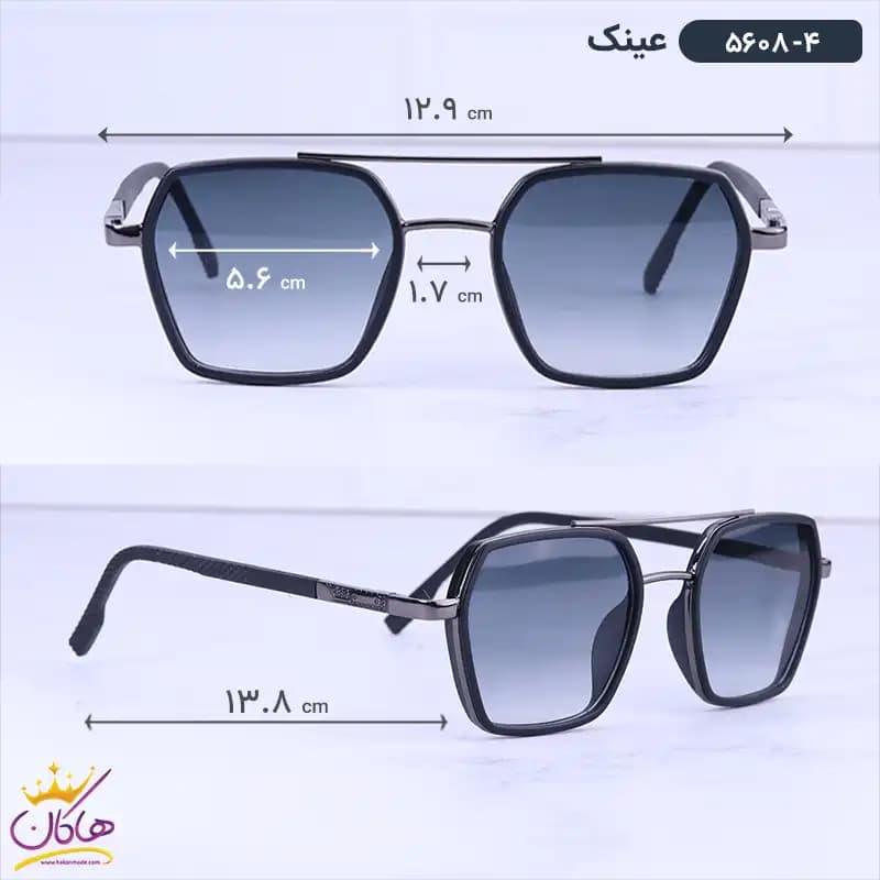 عینک آفتابی مردانه شیشه چندضلعی 5608/4 — تصویر ۲