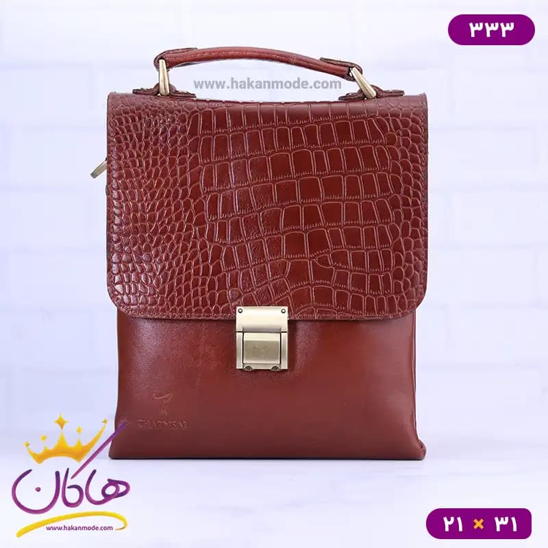 کیف دوشی چرم چرمسال قفل رمزدار 333 — تصویر ۲