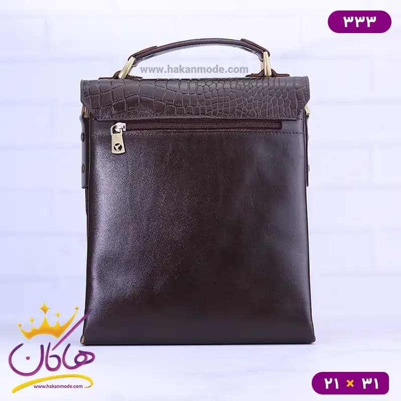 کیف دوشی چرم چرمسال قفل رمزدار 333 — تصویر ۶