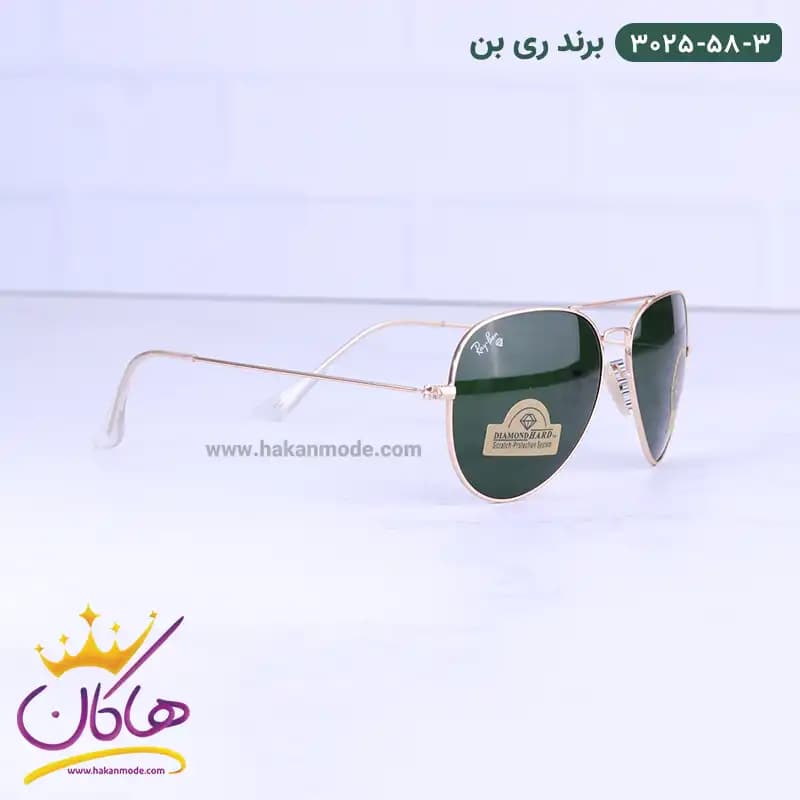 عینک آفتابی مردانه ری بن فریم خلبانی 3025/58/3 — تصویر ۳