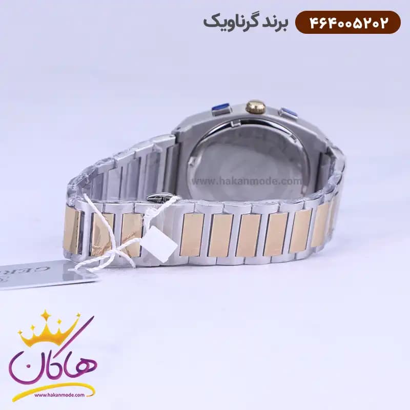 ساعت گرناویک ست فلزی نقره ای طلایی کرنوگراف 464005202-464005201 — تصویر ۷