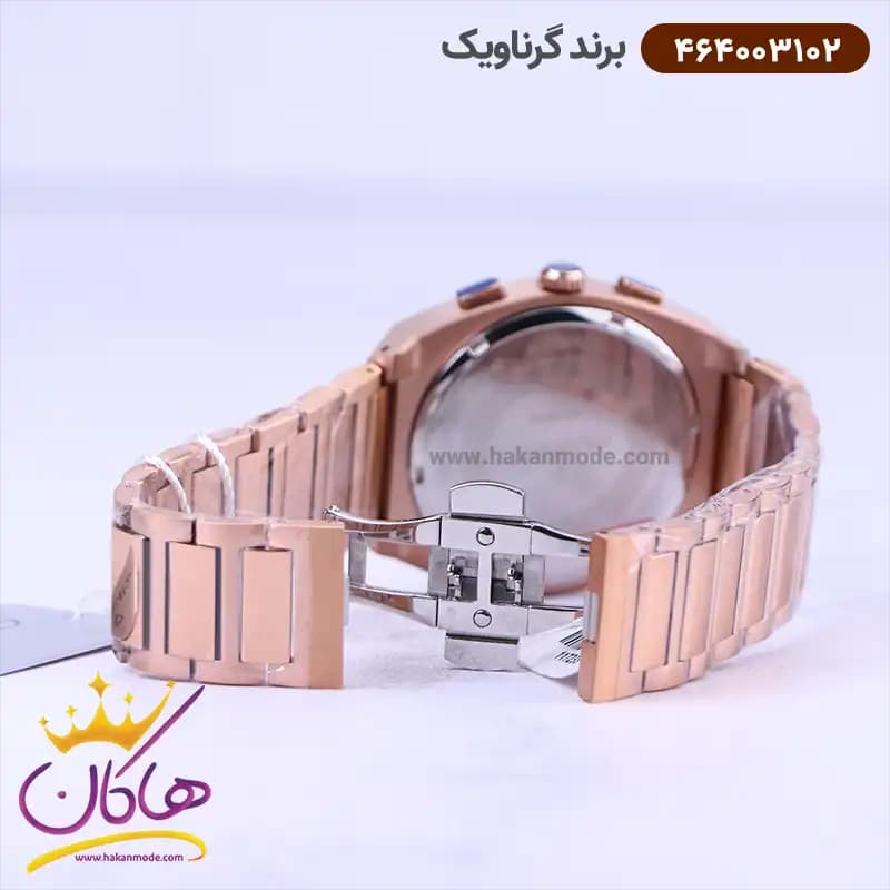 ساعت گرناویک ست فلزی رزگلد کرنوگراف 464003102-464003101 — تصویر ۶