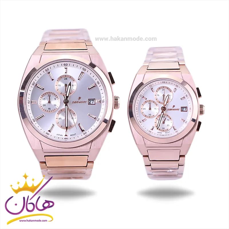 ساعت گرناویک ست فلزی رزگلد کرنوگراف 464003102-464003101