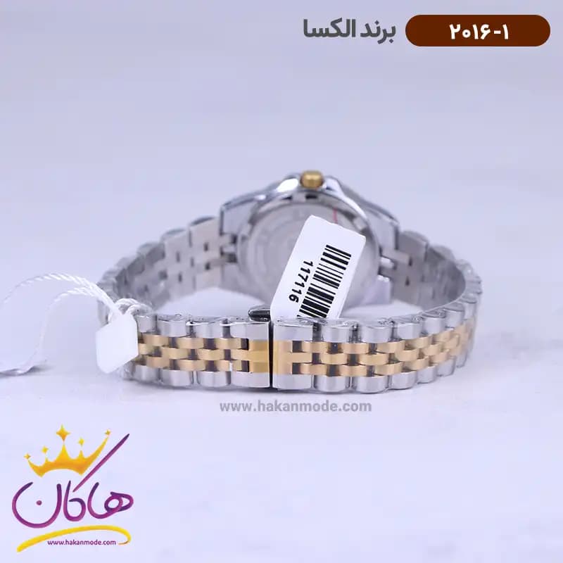 ساعت الکسا زنانه فلزی نقره ای طلایی 2016/1 — تصویر ۳