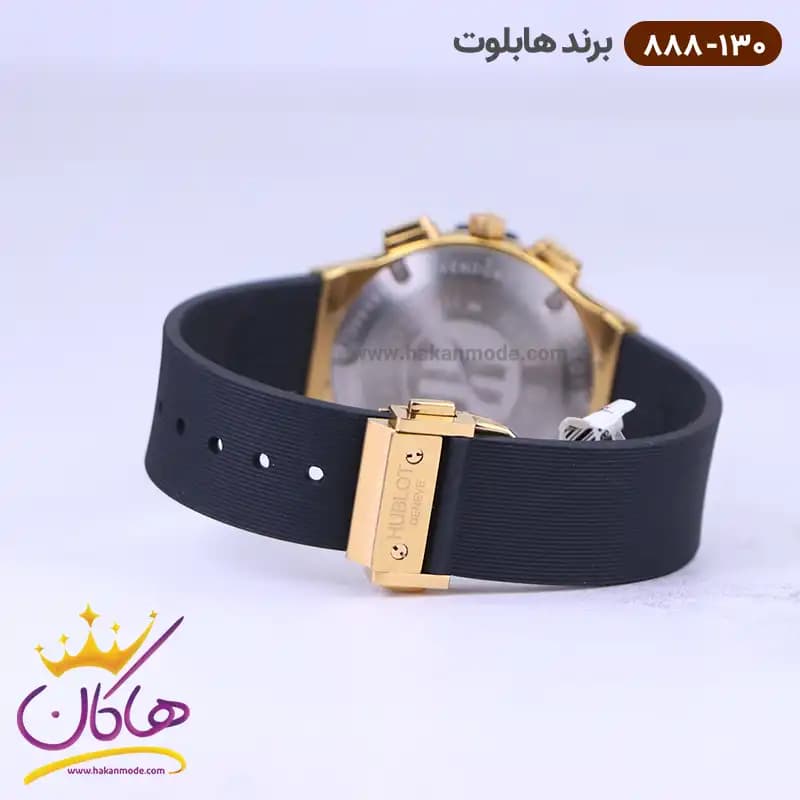 ساعت هابلوت مردانه بند رابر مشکی کرنوگراف 888/130 — تصویر ۳