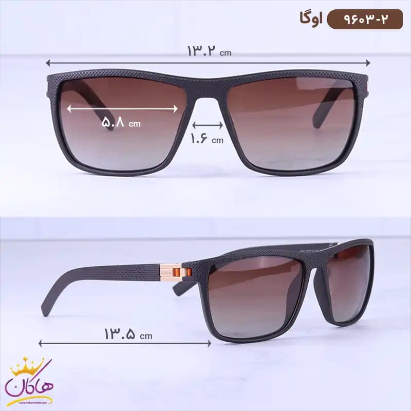 عینک آفتابی مردانه اوگا قهوه ای 9603/2 OGA — تصویر ۲