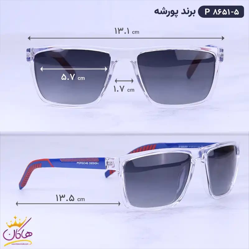 عینک آفتابی مردانه پورشه شیشه ای p8651/5 — تصویر ۲
