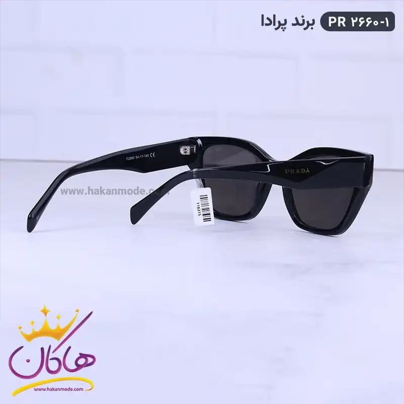 عینک آفتابی زنانه پرادا استیت مشکی PR 2660/1 — تصویر ۴