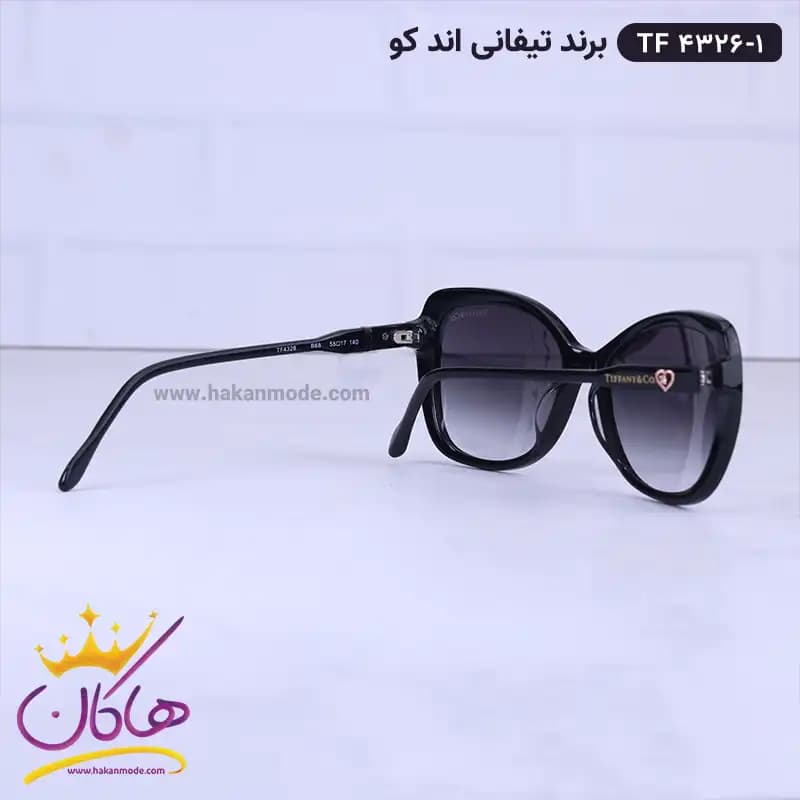 عینک آفتابی زنانه تیفانی پروانه ای مشکی TF 4326/1 — تصویر ۴