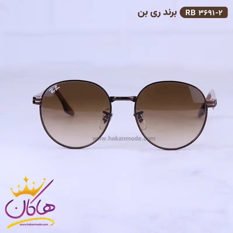 عینک آفتابی ری بن فلزی قهوه ای RB 3691/2