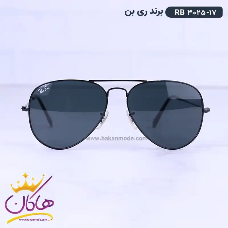 عینک آفتابی ری بن مردانه خلبانی مشکی RB3025/17