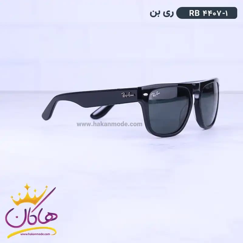 عینک آفتابی مردانه ری بن مشکی RB4407/1 — تصویر ۴