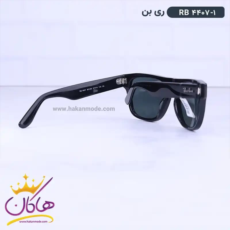 عینک آفتابی مردانه ری بن مشکی RB4407/1 — تصویر ۳