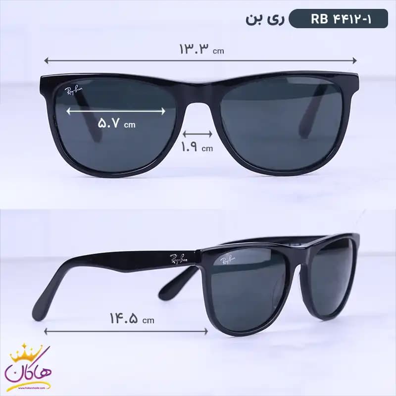 عینک آفتابی ری بن مردانه مشکی RB4412/1 — تصویر ۲
