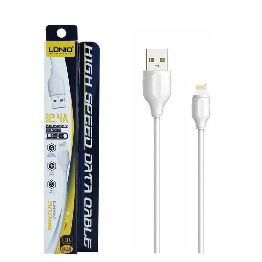 کابل شارژ LDNIO اورجینال 2.4 آمپر لایتنینگ