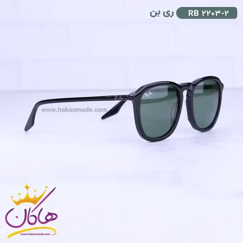 عینک آفتابی ری بن فریم مشکی RB2203/2 — تصویر ۴