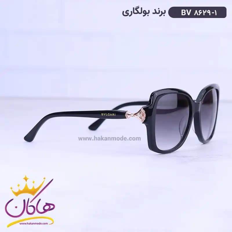 عینک آفتابی زنانه بولگاری مشکی BV 8629/1 — تصویر ۴