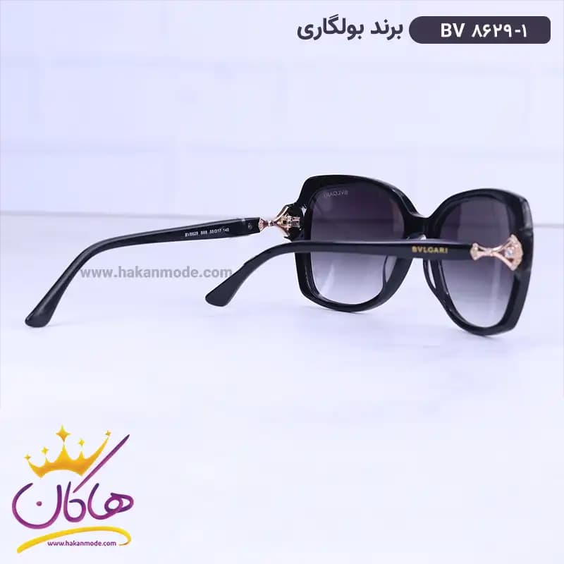 عینک آفتابی زنانه بولگاری مشکی BV 8629/1 — تصویر ۳