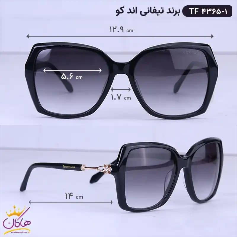 عینک آفتابی زنانه تیفانی پروانه ای مشکی TF4365/1 — تصویر ۲