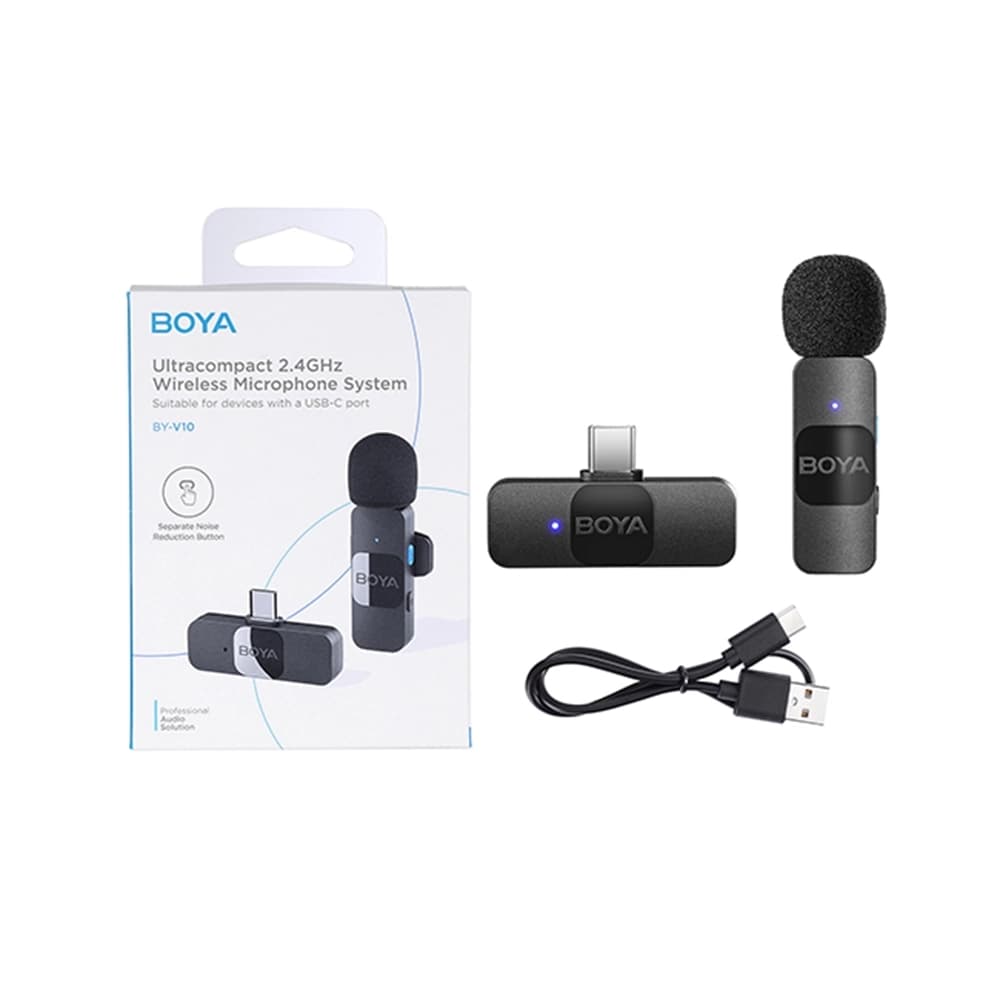 میکروفون یقه ای بی سیم بویا BOYA BY-V10 — تصویر ۳