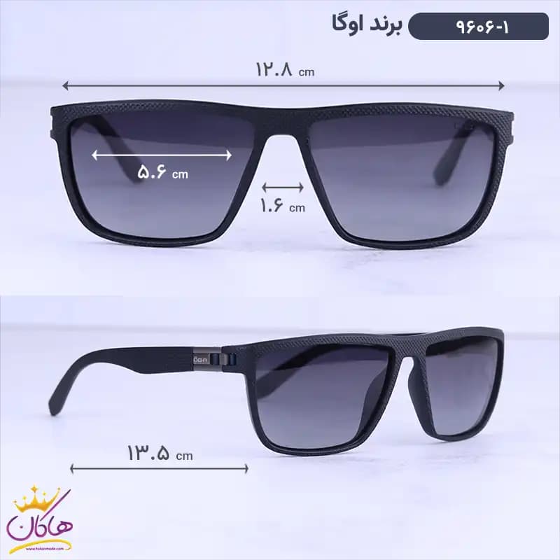 عینک آفتابی مردانه اوگا مشکی 9606/1 — تصویر ۲