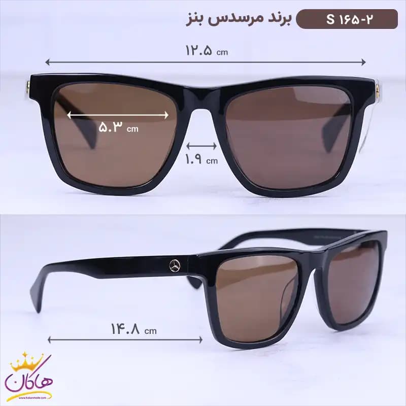 عینک آفتابی زنانه بنز قهوه ای استیت s 165/2 — تصویر ۲
