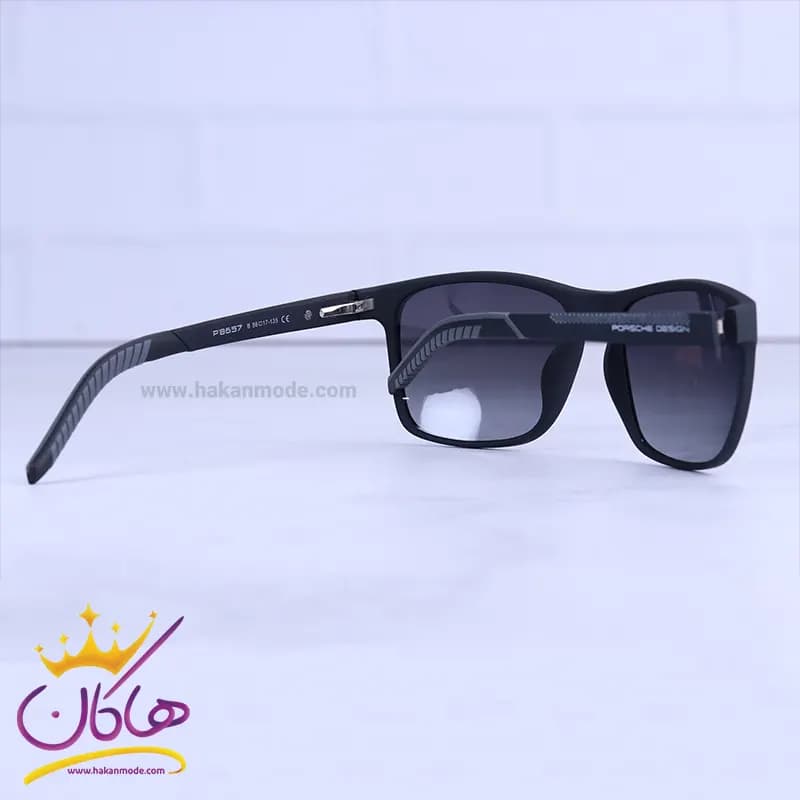 عینک آفتابی مردانه پورشه مشکی مات p 8657/4 — تصویر ۴