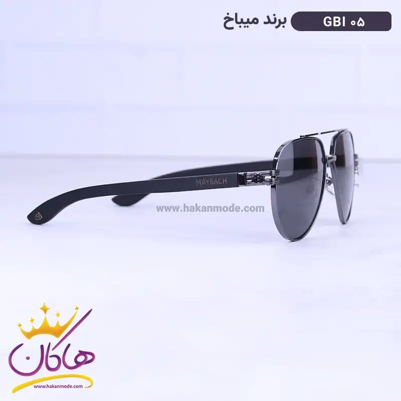 عینک آفتابی میباخ مردانه خلبانی مشکی GBI 05 — تصویر ۴