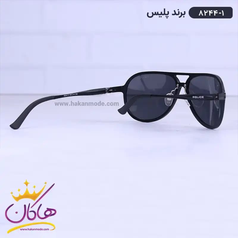 عینک آفتابی پلیس مردانه مشکی خلبانی 8244/1 — تصویر ۳