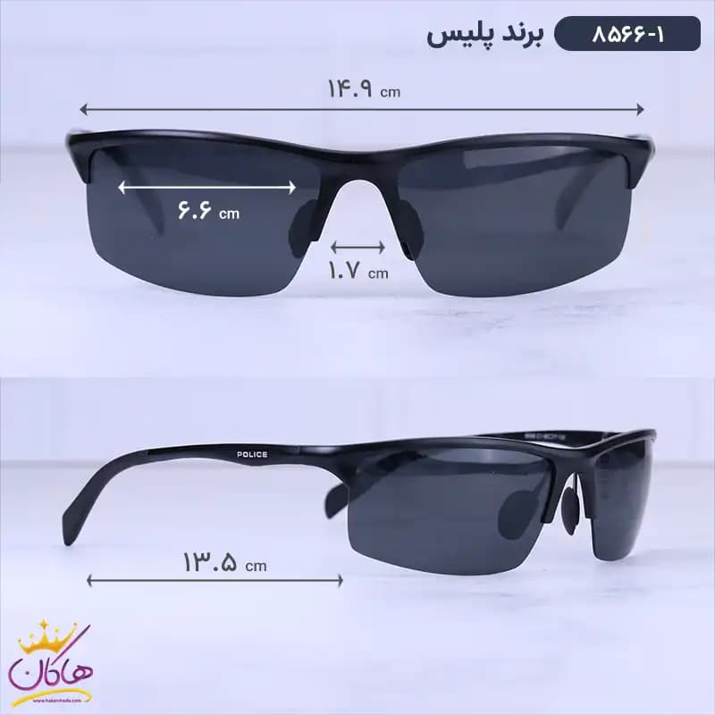 عینک آفتابی مردانه پلیس نیم فریم 8566/1 — تصویر ۲