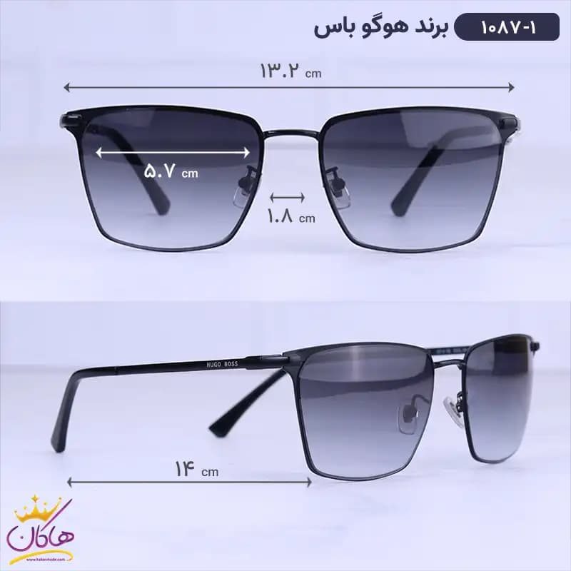 عینک آفتابی هوگو باس مردانه مشکی 1087/1 — تصویر ۲