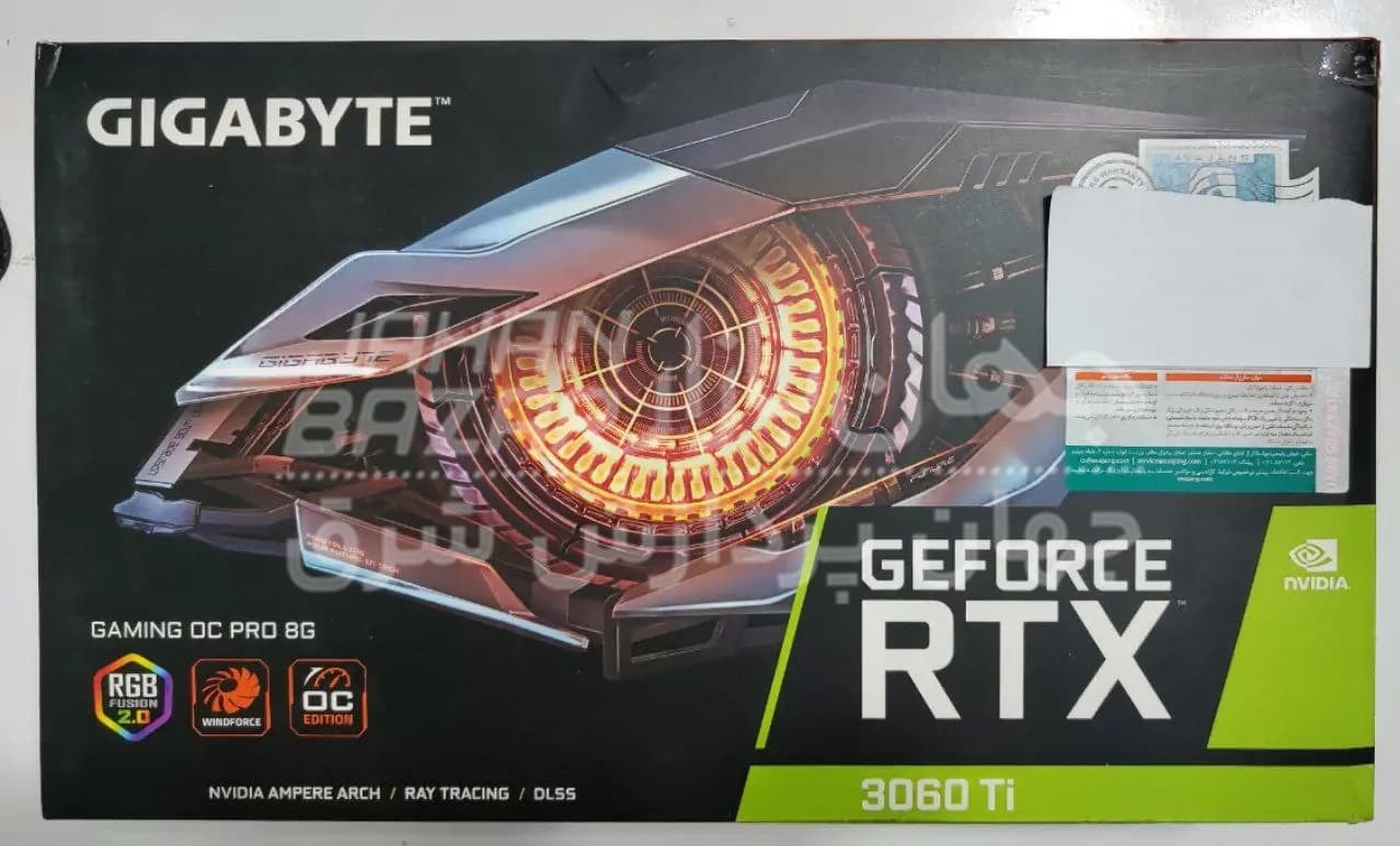 کارت گرافیک استوک گیگابایت GIGABYTE RTX 3060 TI GAMING OC 8GB بدون کارتن — تصویر ۲