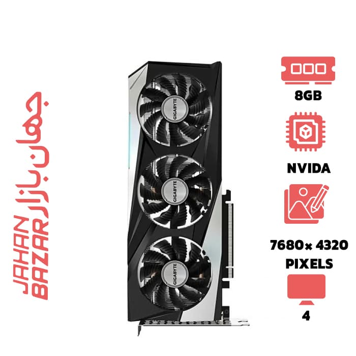کارت گرافیک استوک گیگابایت GIGABYTE RTX 3060 TI GAMING OC 8GB بدون کارتن