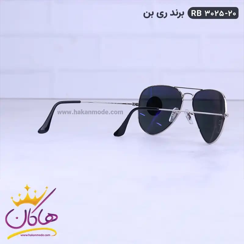 عینک آفتابی ریبن مردانه خلبانی نقره ای RB 3025/20 — تصویر ۳
